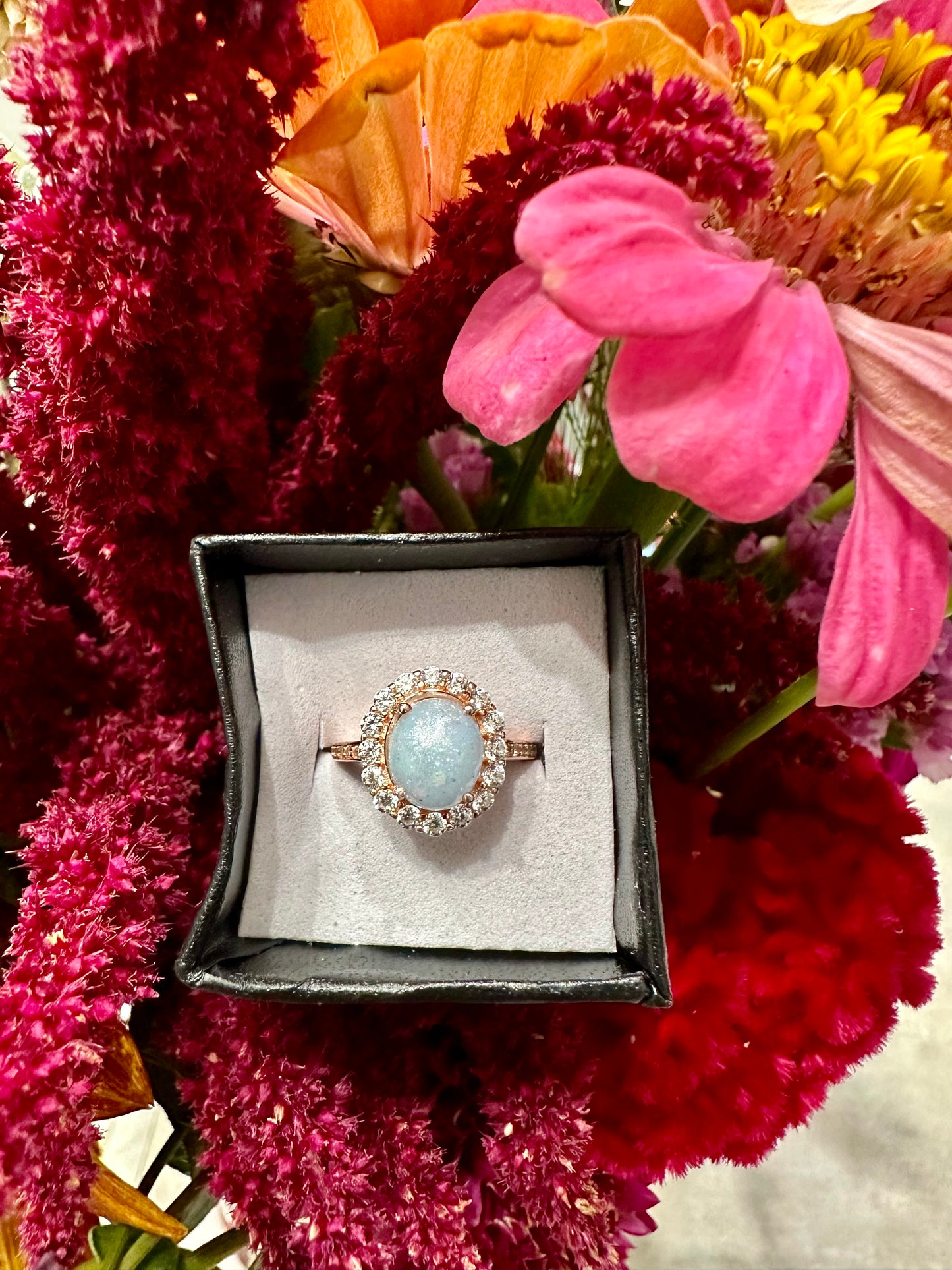 Flower Oval Ring