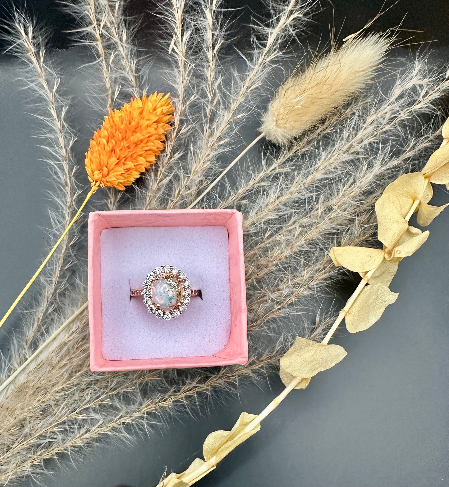 Flower Oval Ring