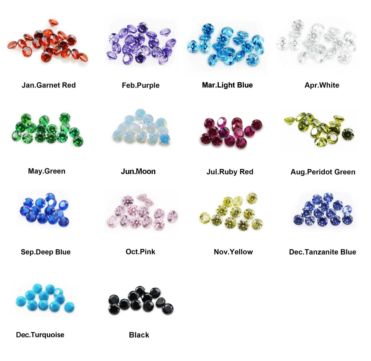 Footprint Necklace with Birthstones