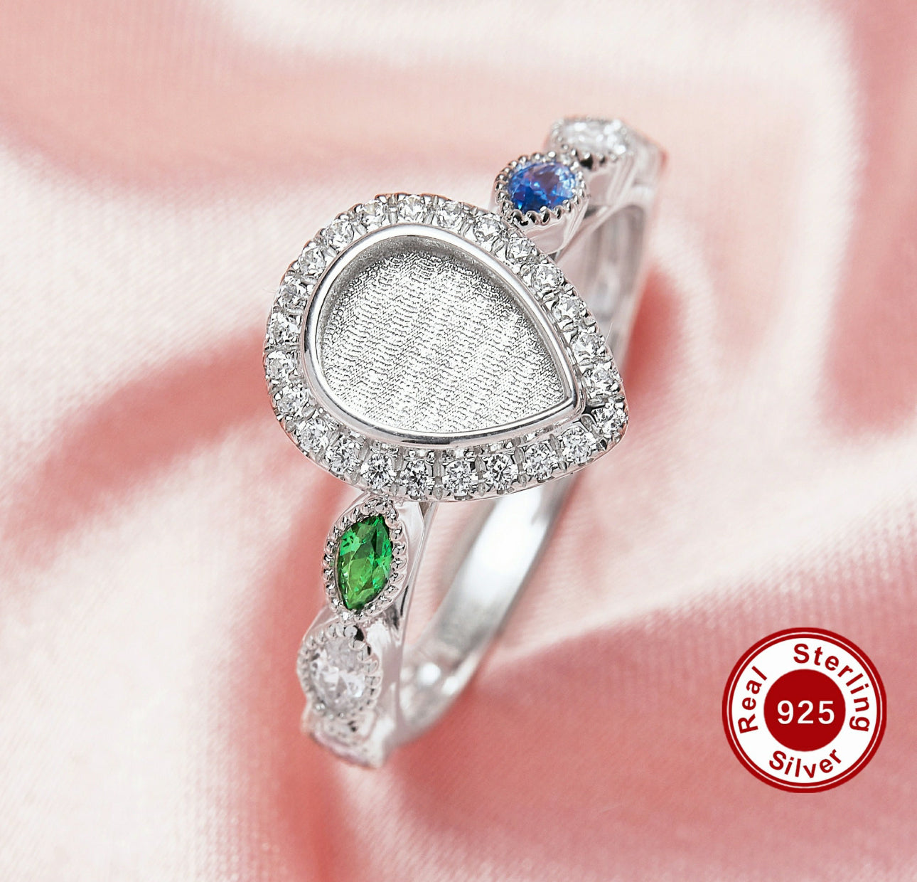 Pear Birthstone Ring