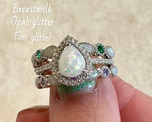 Pear Ring with Birthstones