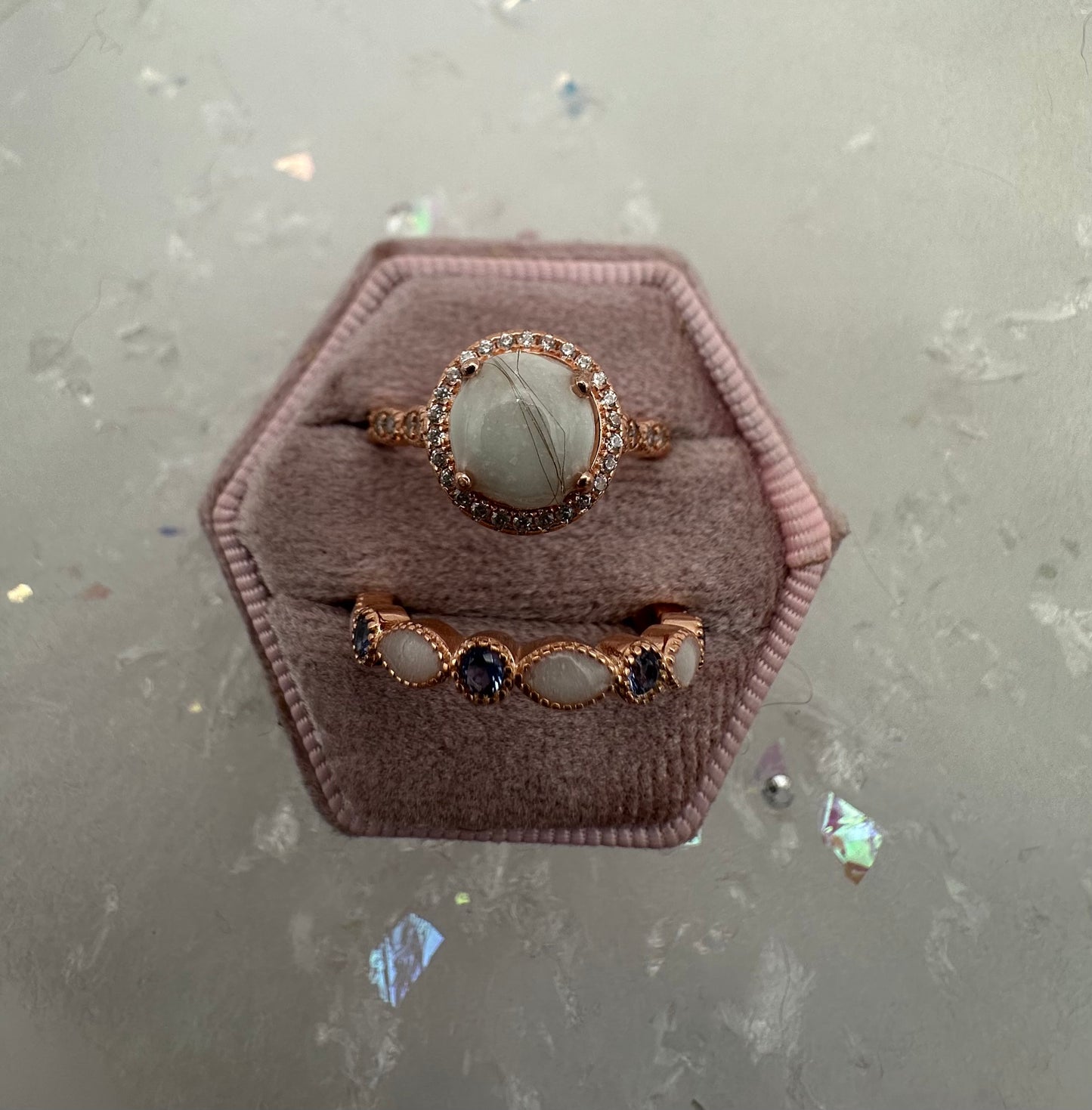 Circle Ring with Birthstone Band