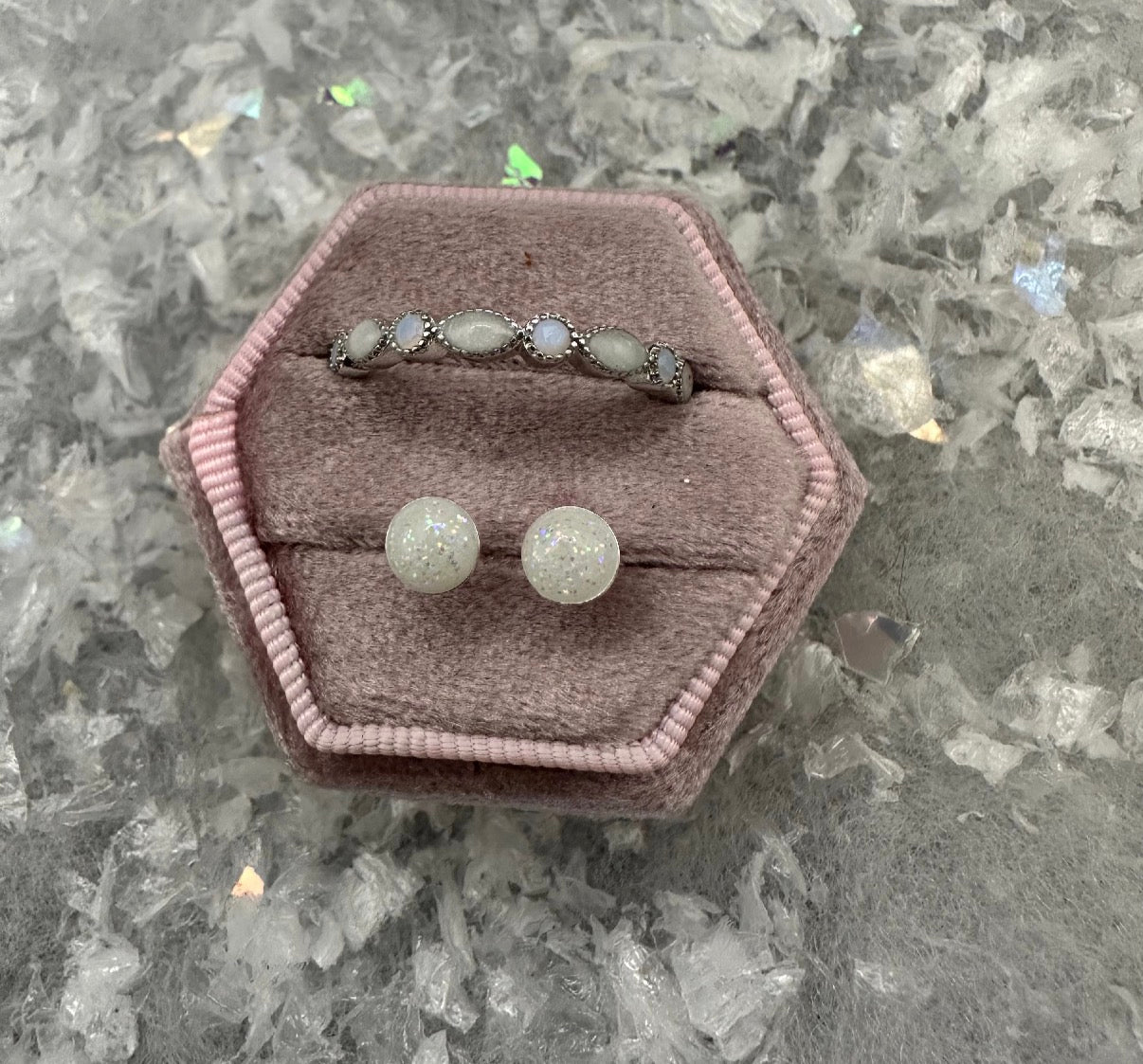 Half Birthstone Band Ring